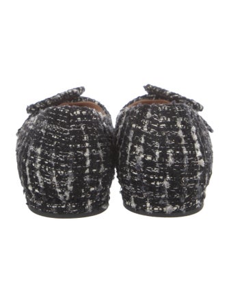 Gianvito Rossi Tweed Printed Ballet Flats