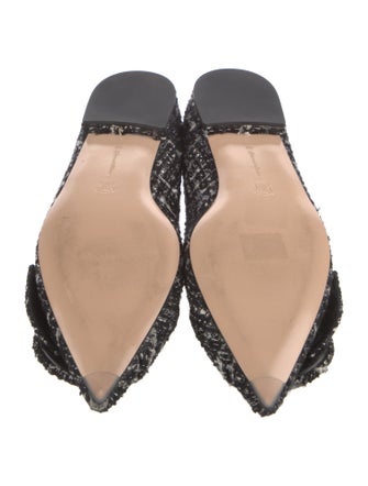 Gianvito Rossi Tweed Printed Ballet Flats