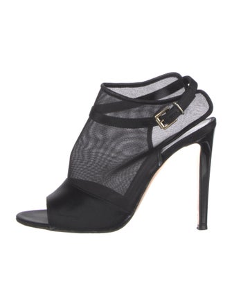 Gianvito Rossi Mesh Slingback Pumps