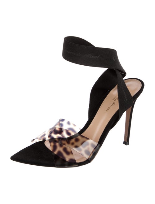 Gianvito Rossi Suede Animal Print Sandals