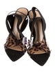 Gianvito Rossi Suede Animal Print Sandals