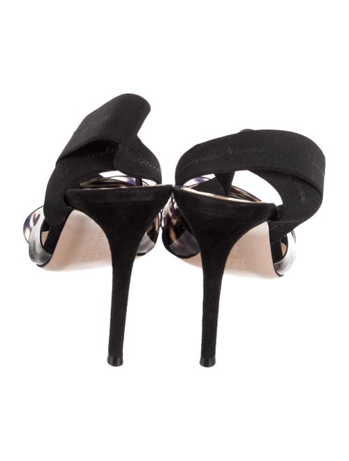 Gianvito Rossi Suede Animal Print Sandals