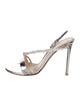 Gianvito Rossi Leather Animal Print Slingback Sandals