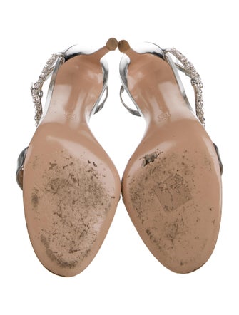 Gianvito Rossi Leather Animal Print Slingback Sandals