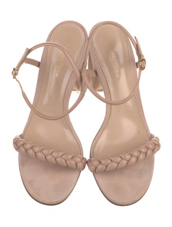 Gianvito Rossi Suede Braided Accents Sandals