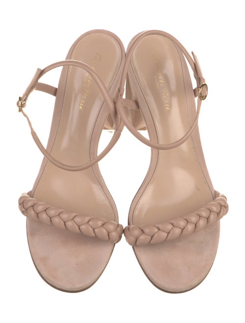 Gianvito Rossi Suede Braided Accents Sandals