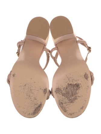 Gianvito Rossi Suede Braided Accents Sandals