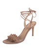 Gianvito Rossi Suede Tassel Accents Sandals