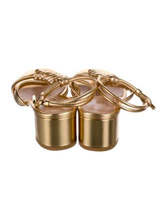 Gianvito Rossi Leather Slingback Sandals