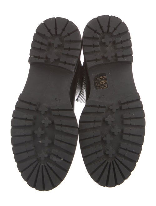 Gianvito Rossi Leather Pleated Accents Combat Boots