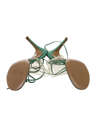 Gianvito Rossi Leather Animal Print Sandals