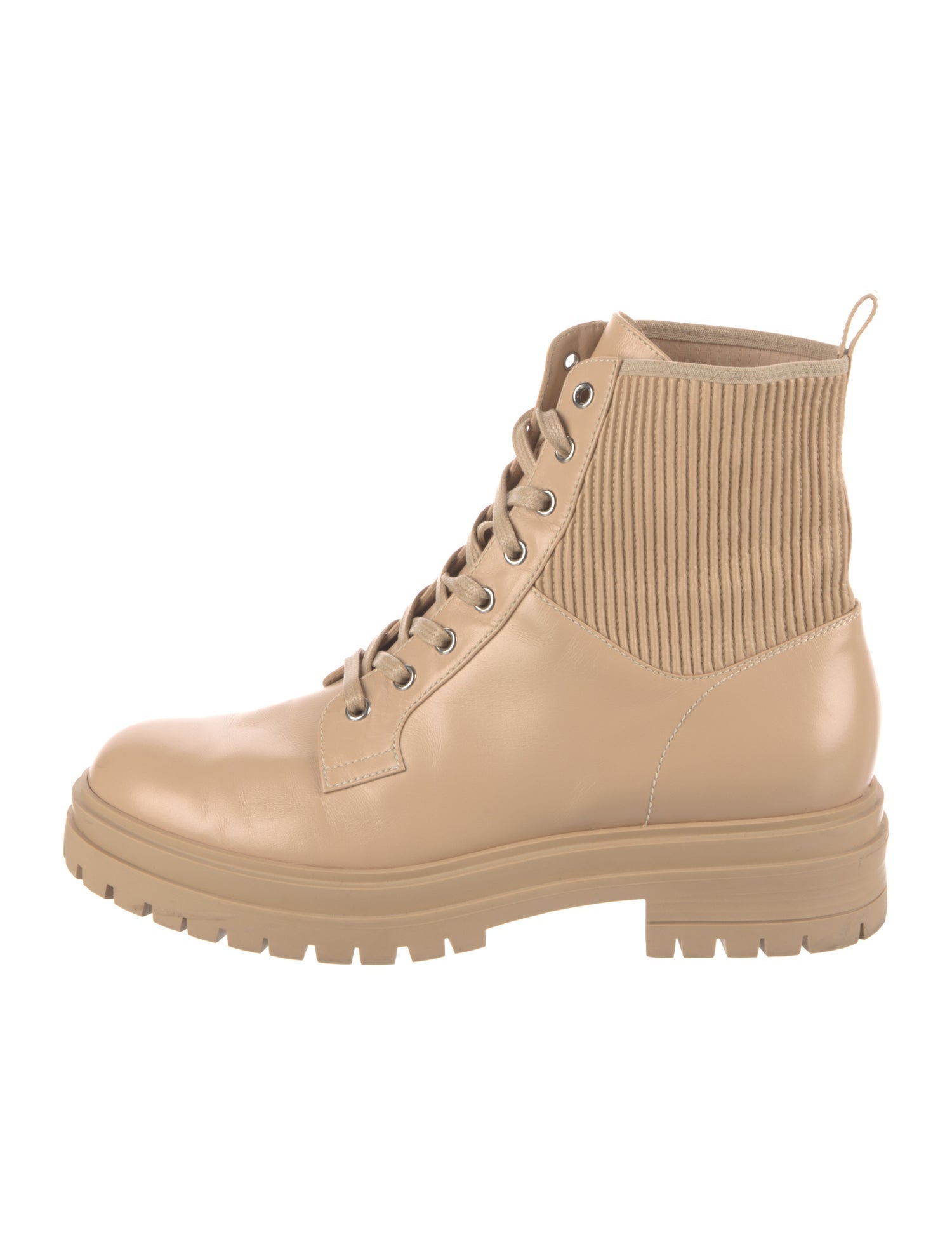 Gianvito Rossi Leather Combat Boots