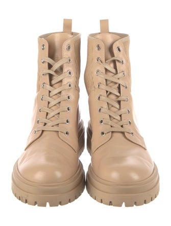 Gianvito Rossi Leather Combat Boots