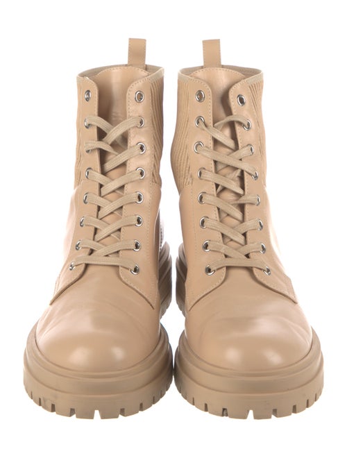 Gianvito Rossi Leather Combat Boots