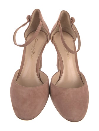 Gianvito Rossi Suede D'Orsay Pumps
