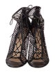 Gianvito Rossi Leather Mesh Accents Pumps
