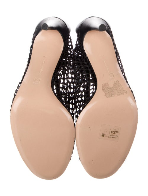 Gianvito Rossi Leather Mesh Accents Pumps
