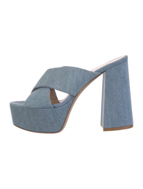 Gianvito Rossi Denim Slides