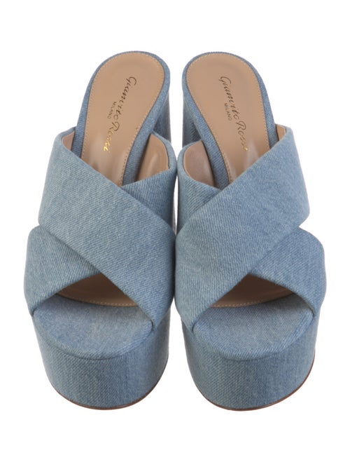 Gianvito Rossi Denim Slides