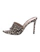 Gianvito Rossi Ponyhair Animal Print Slides