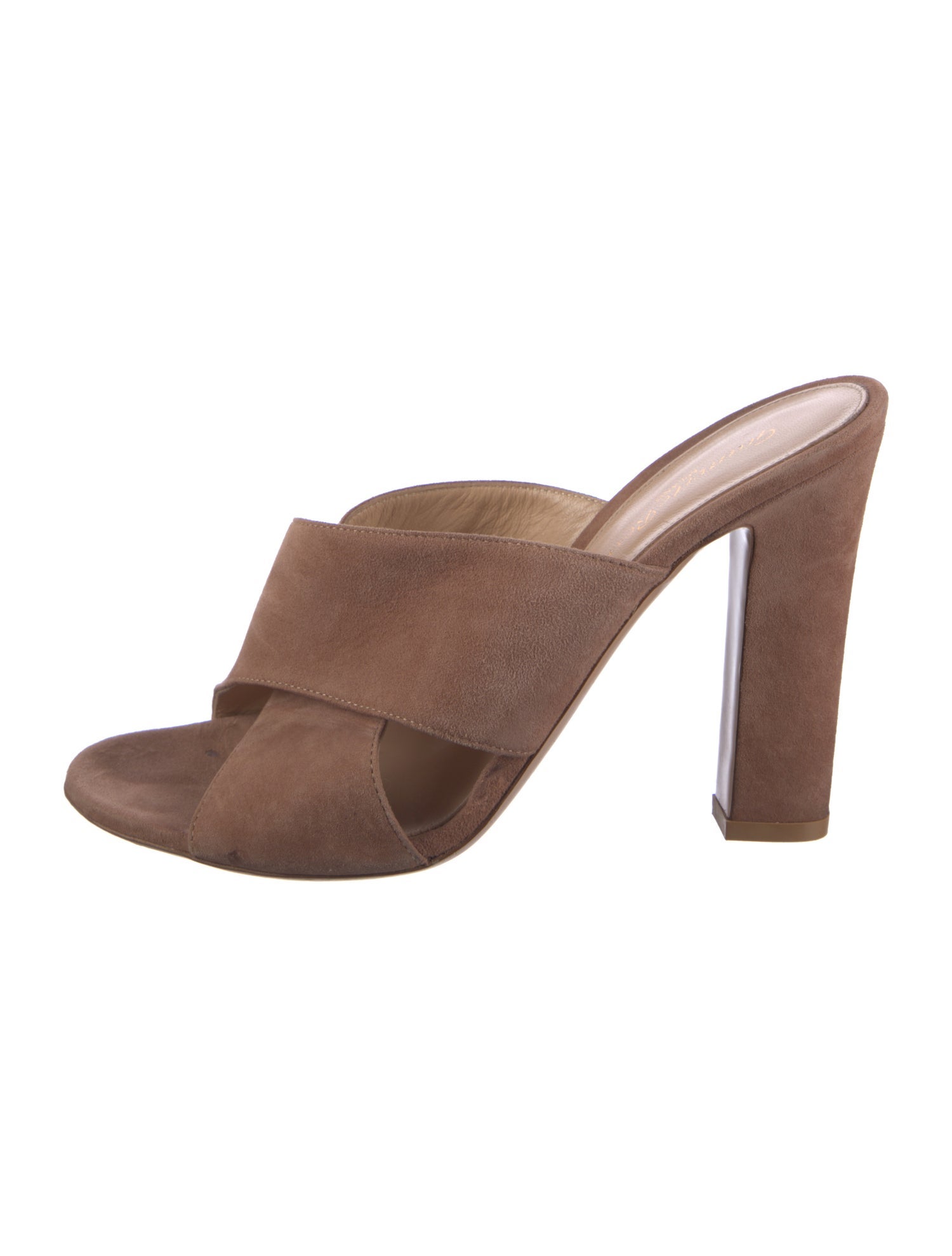 Gianvito Rossi Suede Slides