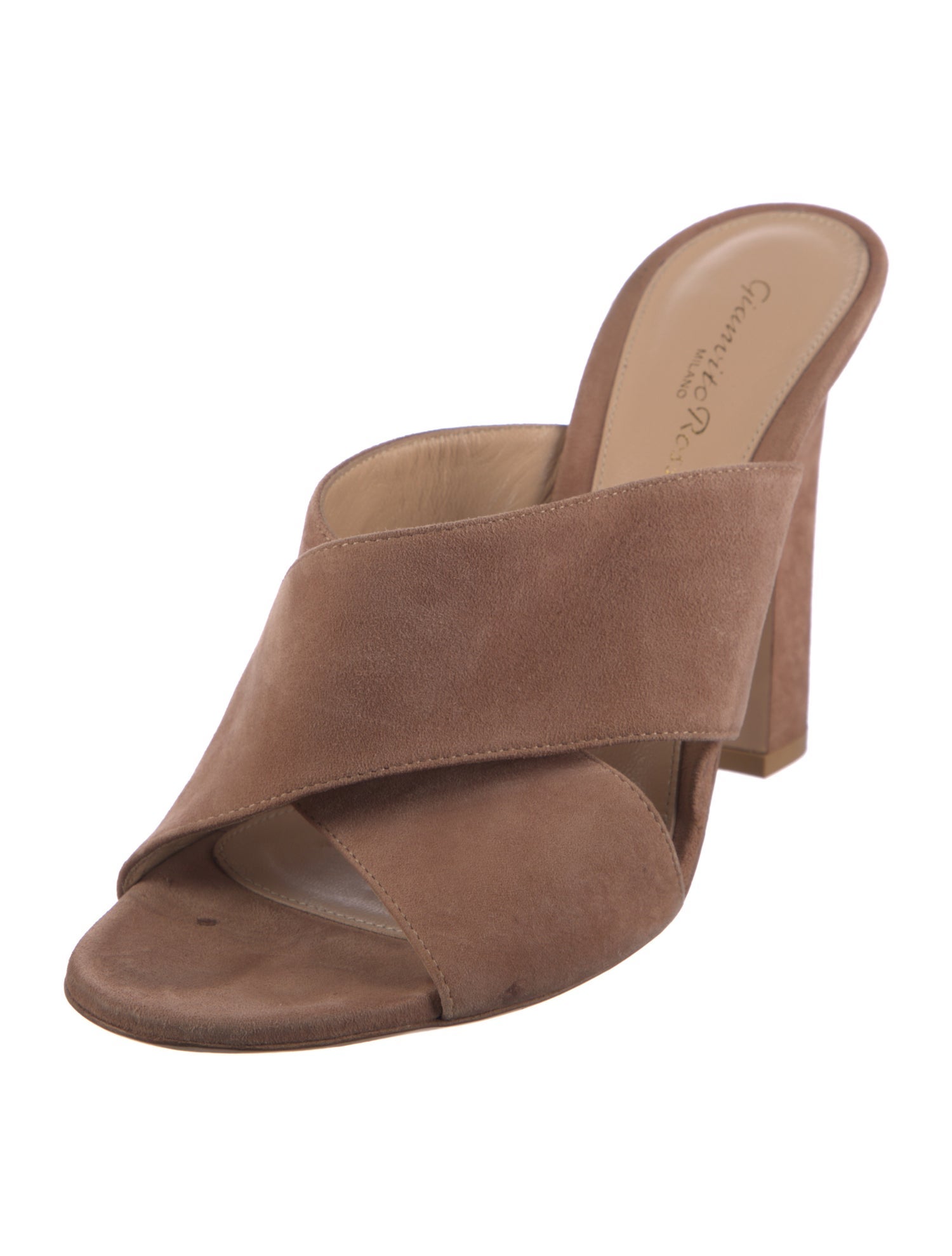 Gianvito Rossi Suede Slides