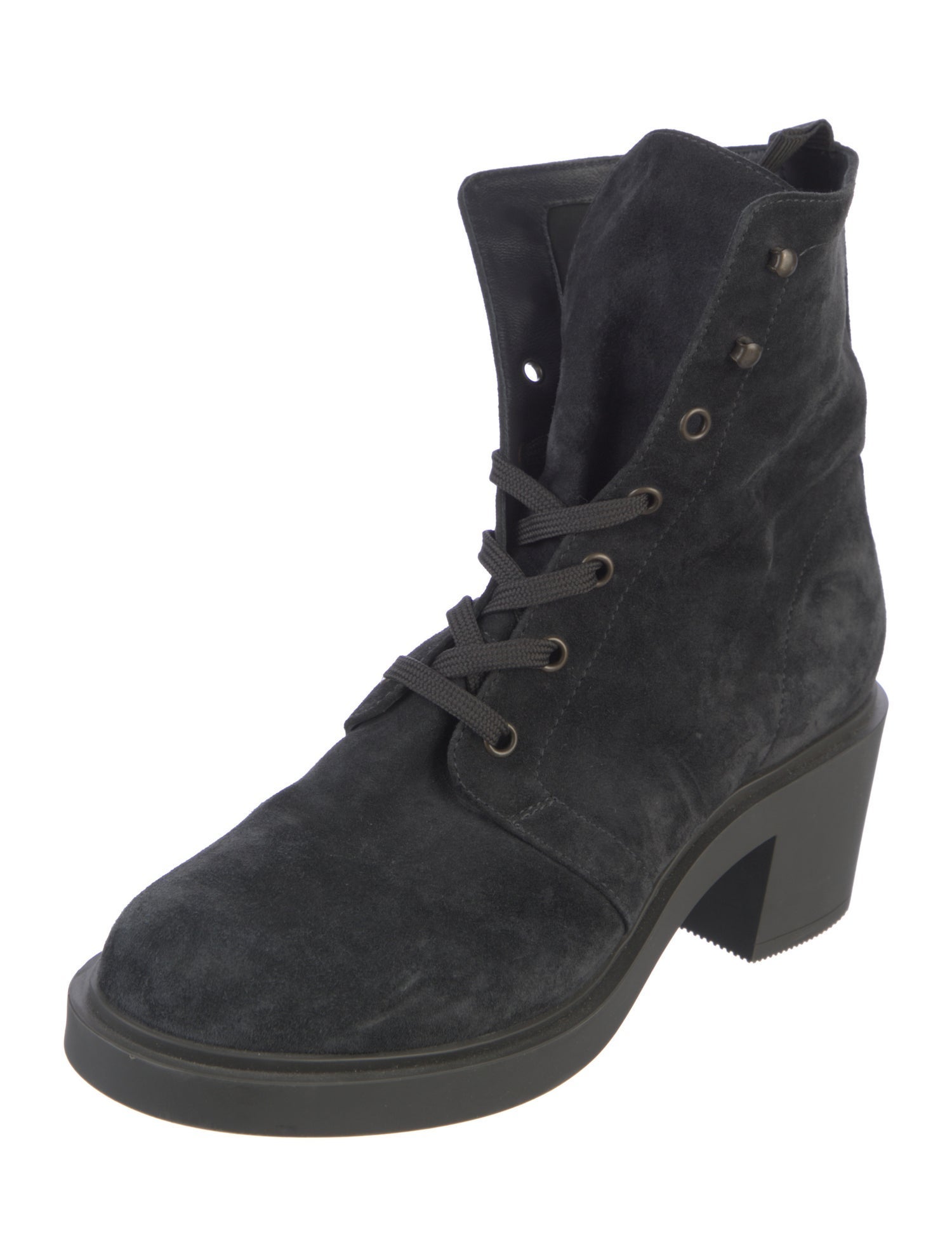 Gianvito Rossi Suede Combat Boots