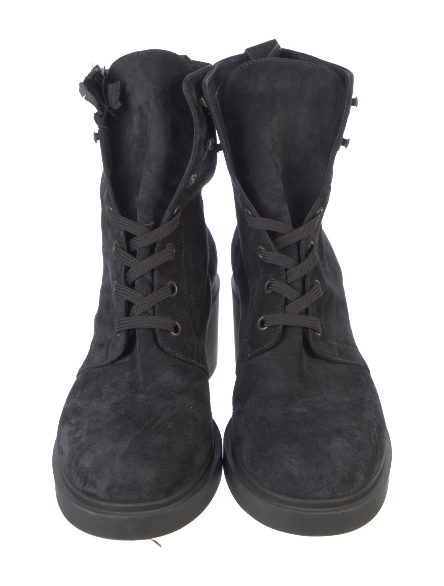 Gianvito Rossi Suede Combat Boots
