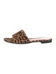 Gianvito Rossi Ponyhair Animal Print Slides