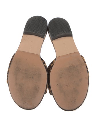 Gianvito Rossi Ponyhair Animal Print Slides