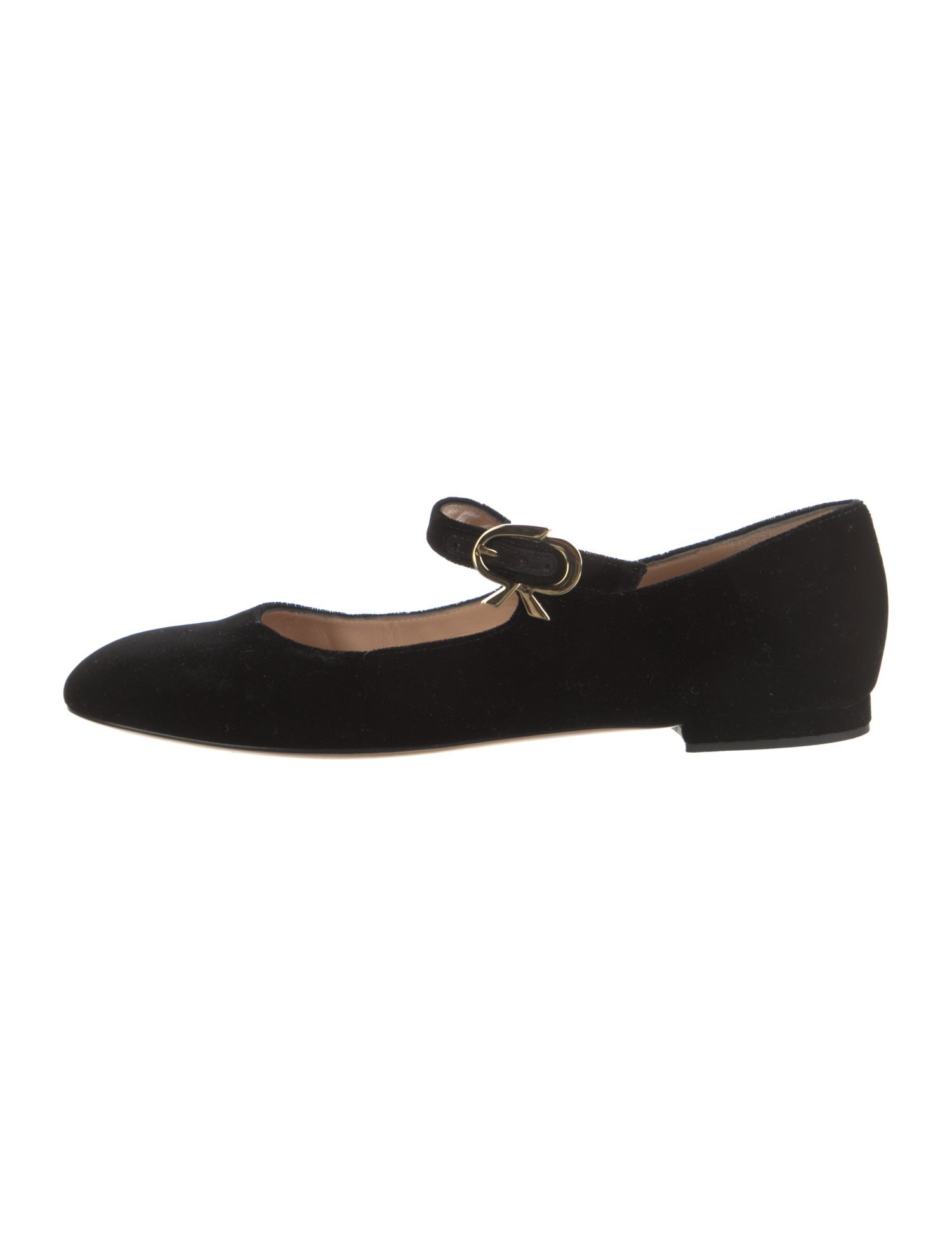 Gianvito Rossi Velvet Mary Jane Flats