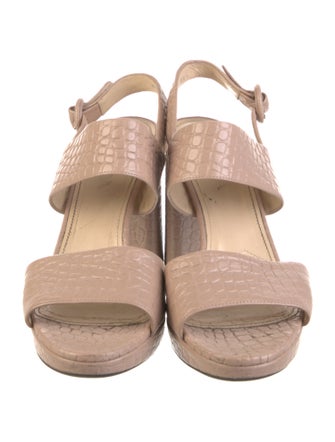 Gianvito Rossi Leather Slingback Sandals