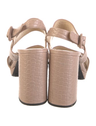 Gianvito Rossi Leather Slingback Sandals