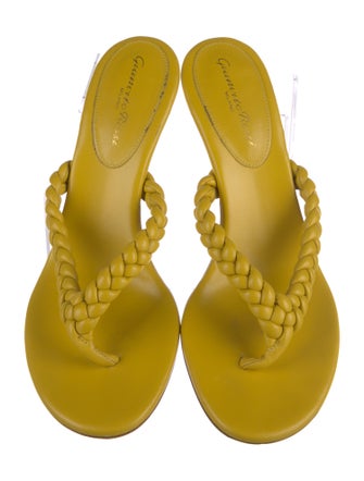 Gianvito Rossi Leather Braided Accents Slides