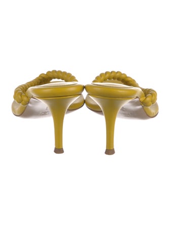 Gianvito Rossi Leather Braided Accents Slides