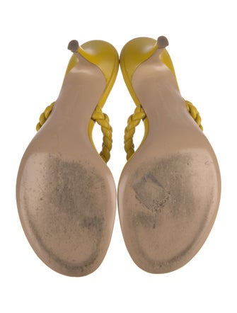 Gianvito Rossi Leather Braided Accents Slides