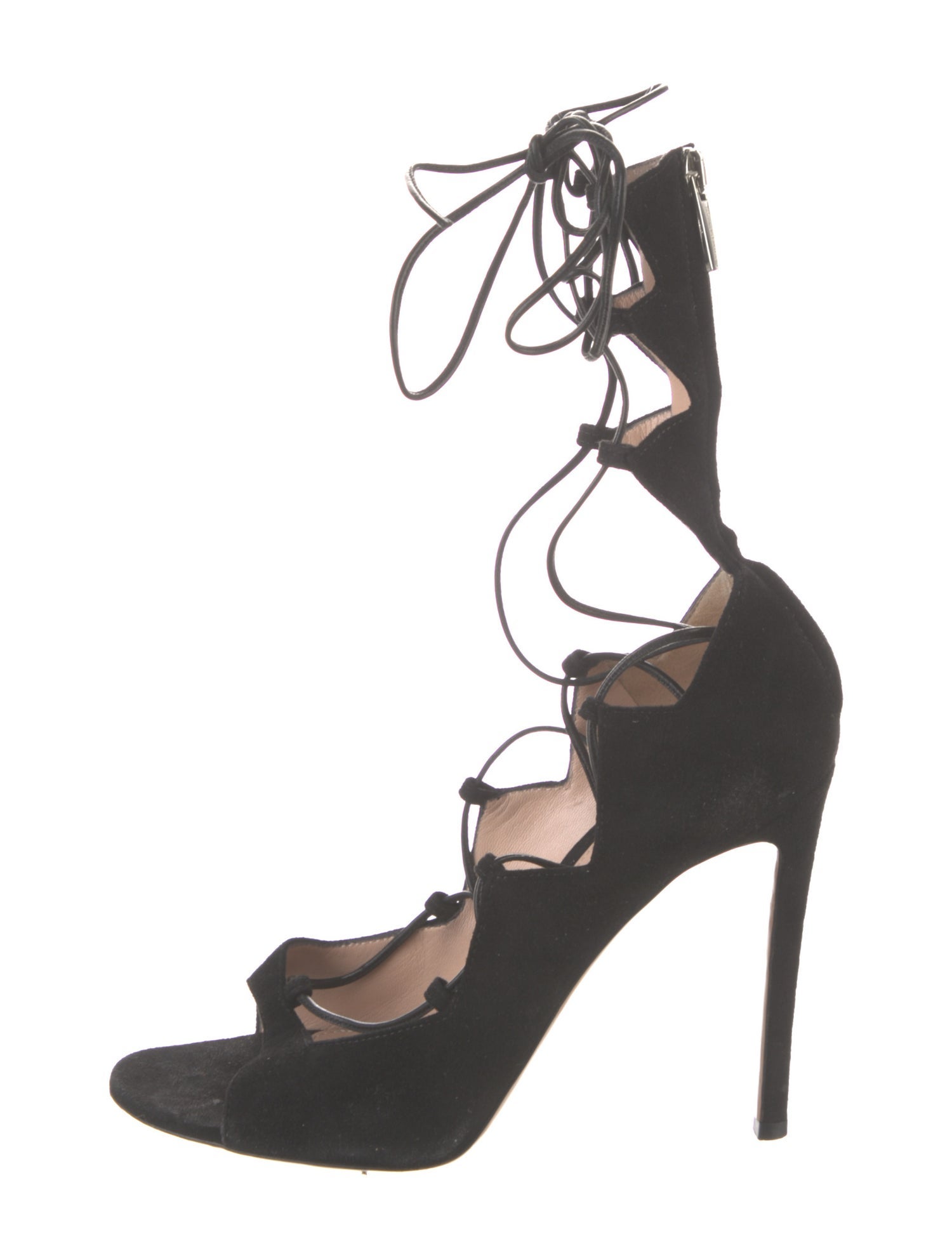Gianvito Rossi Suede Cutout Accent Gladiator Sandals