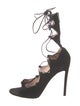 Gianvito Rossi Suede Cutout Accent Gladiator Sandals