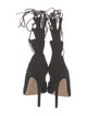 Gianvito Rossi Suede Cutout Accent Gladiator Sandals