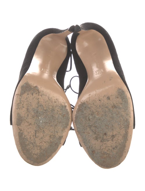 Gianvito Rossi Suede Cutout Accent Gladiator Sandals