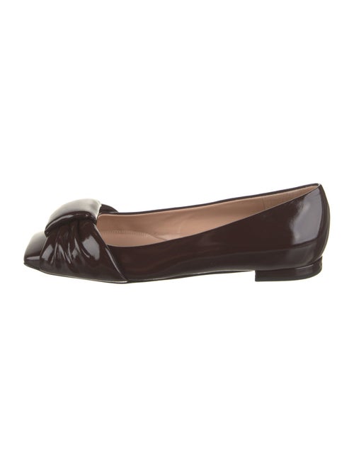 Gianvito Rossi Patent Leather Leather Trim Embellishment Flats