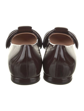 Gianvito Rossi Patent Leather Leather Trim Embellishment Flats