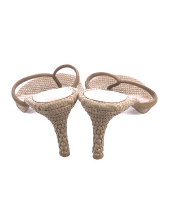 Gianvito Rossi Raffia Slides