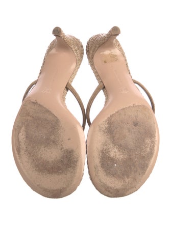 Gianvito Rossi Raffia Slides