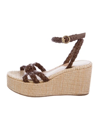 Gianvito Rossi Leather Animal Print Espadrilles
