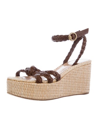 Gianvito Rossi Leather Animal Print Espadrilles