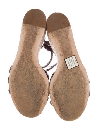 Gianvito Rossi Leather Animal Print Espadrilles