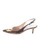 Gianvito Rossi Ponyhair Animal Print Slingback Pumps