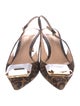 Gianvito Rossi Ponyhair Animal Print Slingback Pumps