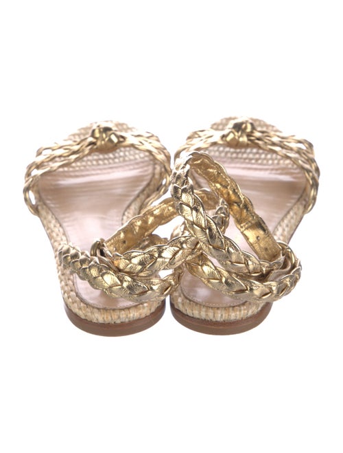 Gianvito Rossi Leather Braided Accents Espadrilles